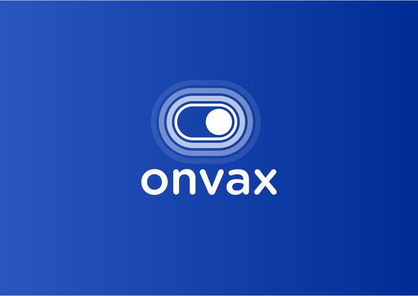 onvax logo bianco design comunicazione