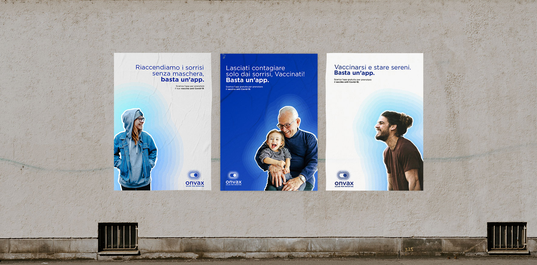 onvax logo design comunicazione poster