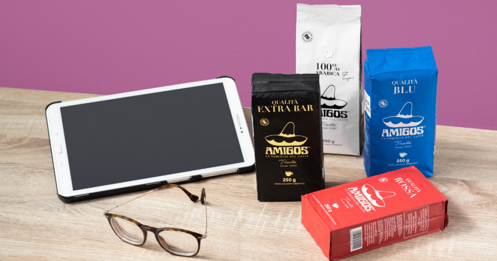 Amigos caffè restyling packaging