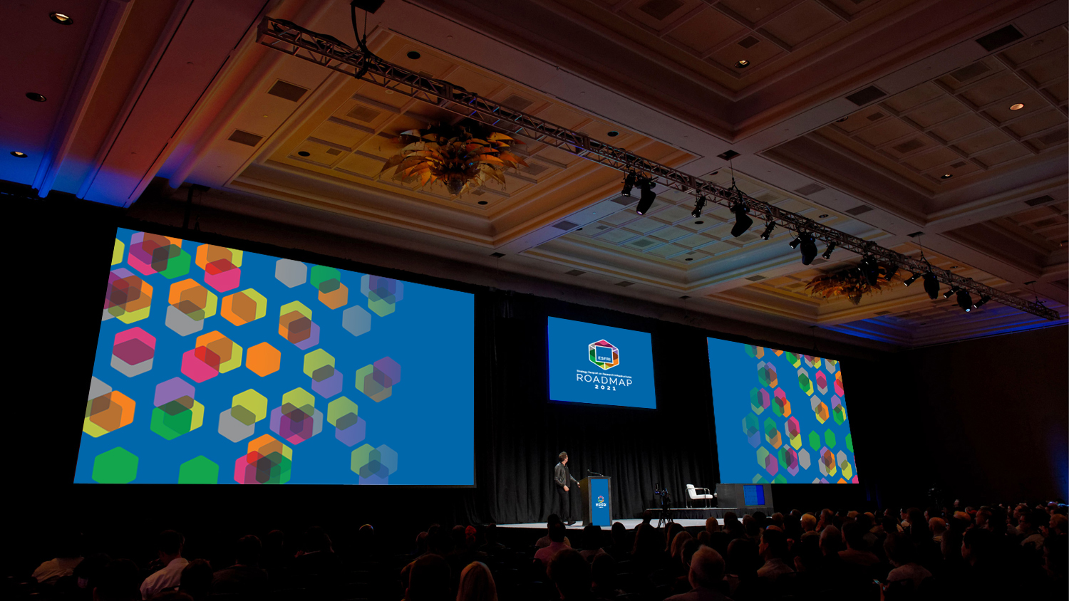 ESFRI Event visual identity palco